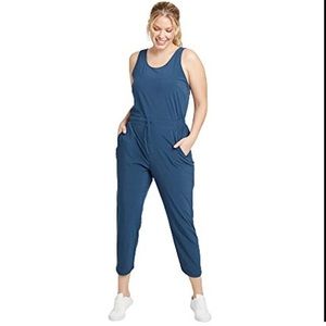 All in motion navy athletic drawstring jumpsuit
